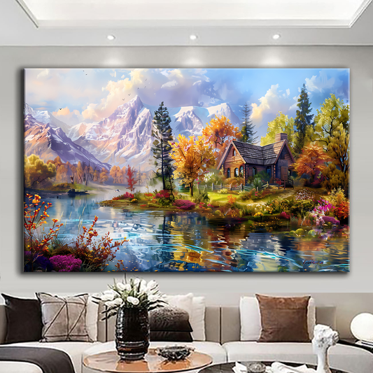 Canvas Wall Art Painting Mountains and Prairies MP095-0