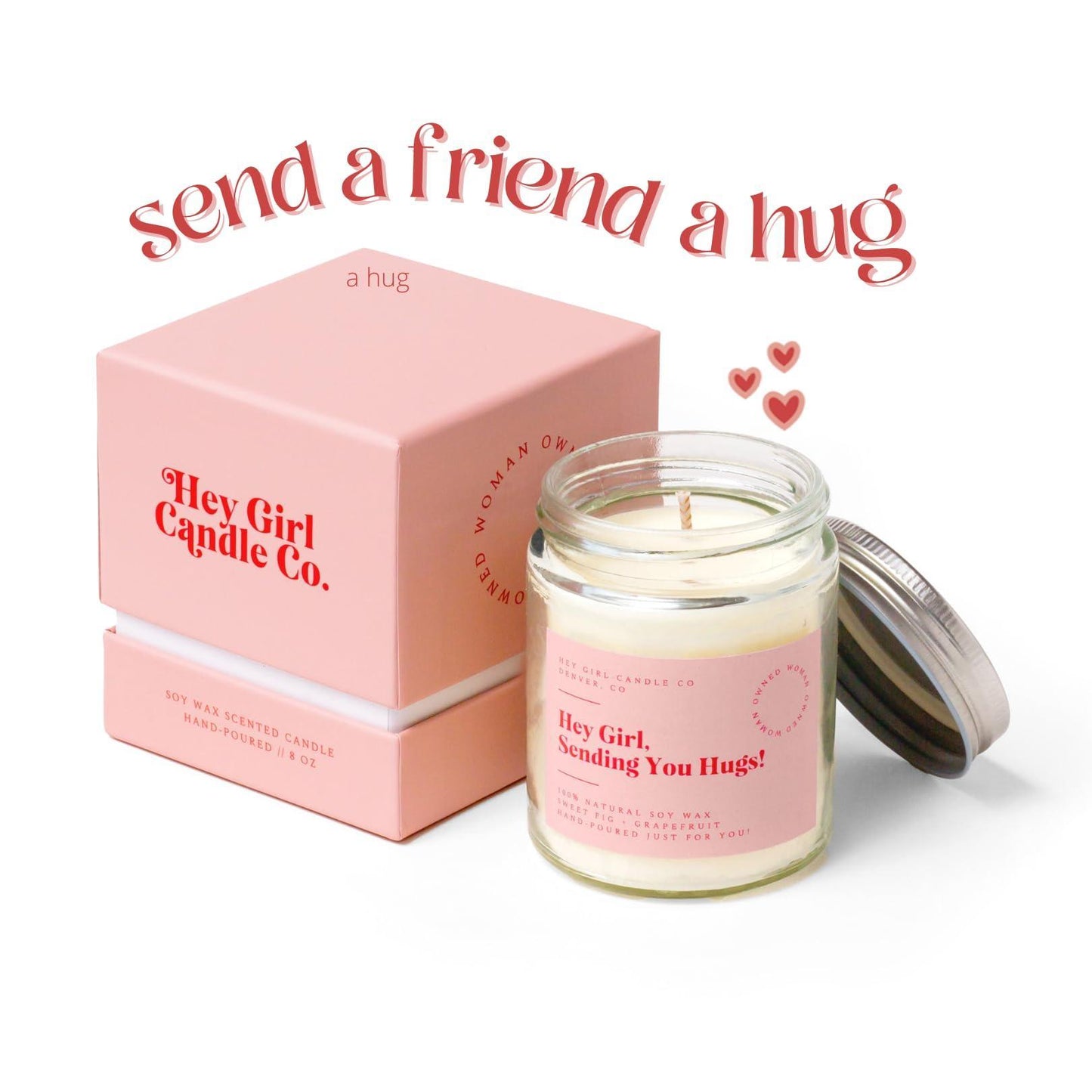 Hug in A Jar Candles Gifts for Women Thinking of You Gift Candles Sweet Fig