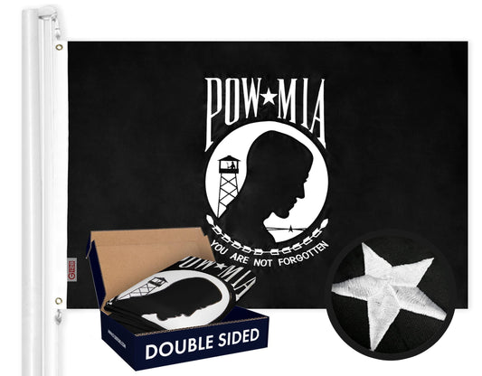 POW MIA Flag  3x5 Ft  Double ToughWeave Series Double Sided Embroidered 210D