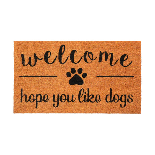 Coir Doormat Front Door Mat with Non Slip PVC Backing Printed Indoor Outdoor