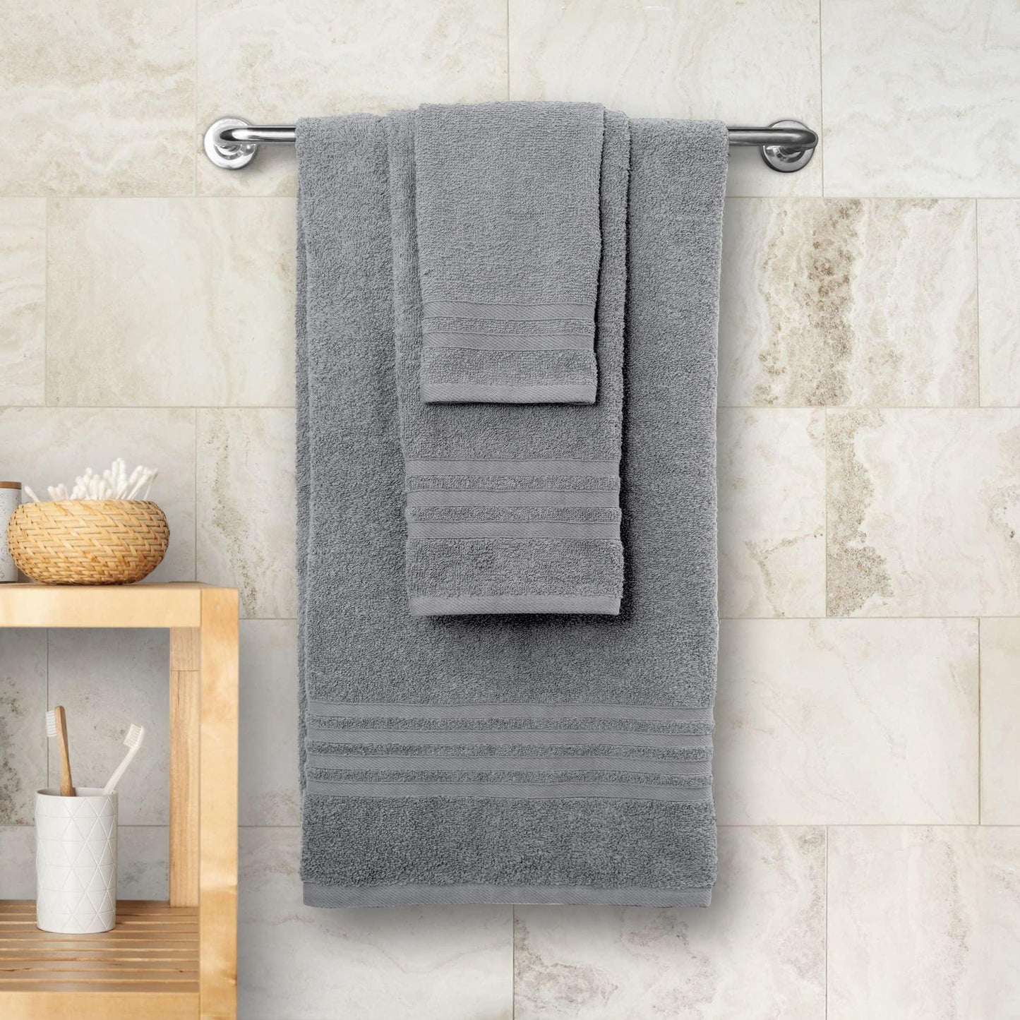 12 Piece Bath Towel Set for Bathroom   Wealuxe Collection 2 Bath Towels 4 Hand