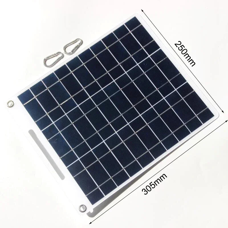 100W Waterproof Solar Panel – 5V Portable Dual USB Solar Charger for Outdoor Camping, Phones & Devices-2