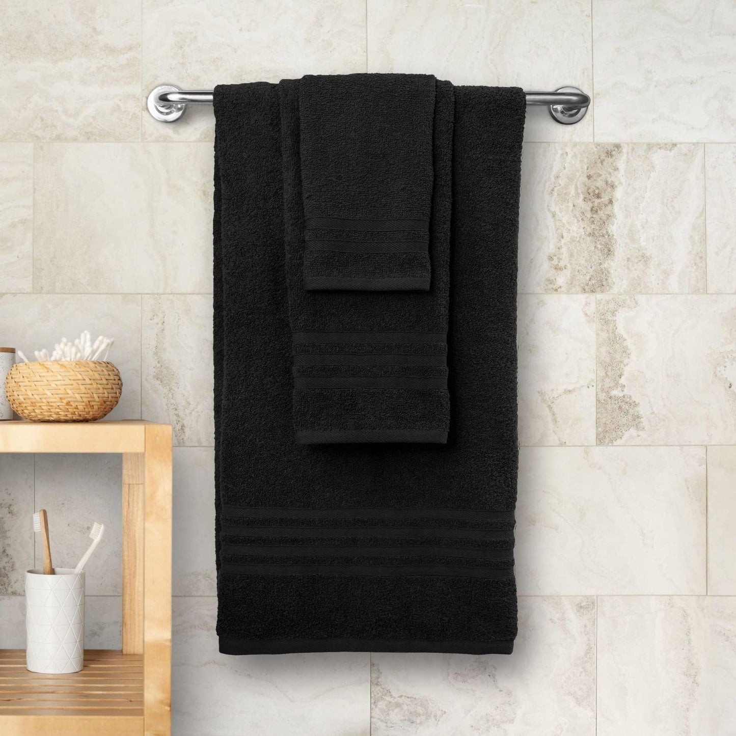 12 Piece Bath Towel Set for Bathroom   Wealuxe Collection 2 Bath Towels 4 Hand