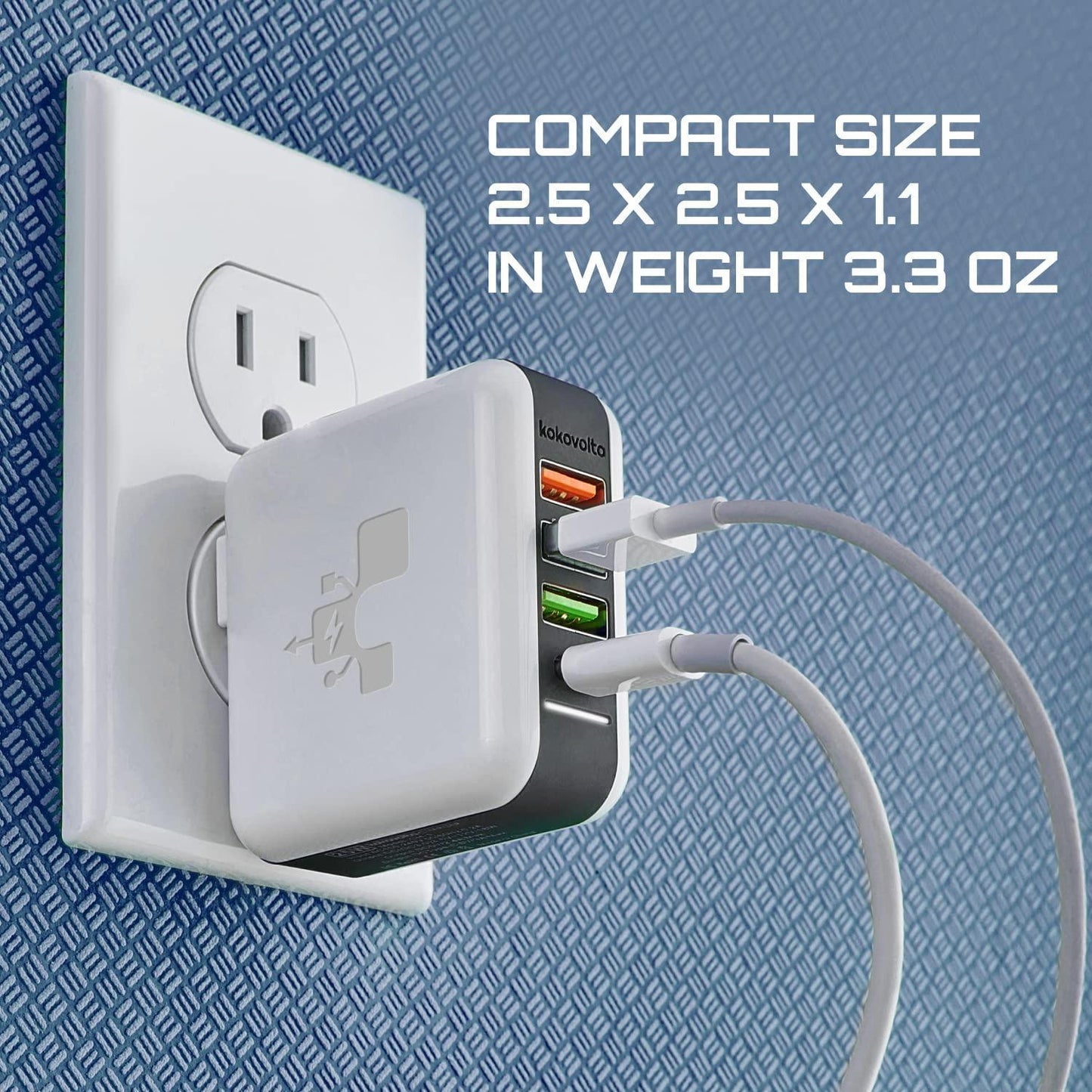 USB C Charger Block   Wall Charger Adapter 4 Ports Power Brick Cube Fast Multi