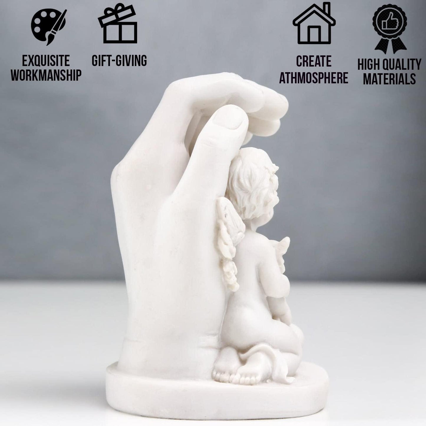 Small Angel Figurines in Palm   Twin Angel Statue   Angels Baby   Angels