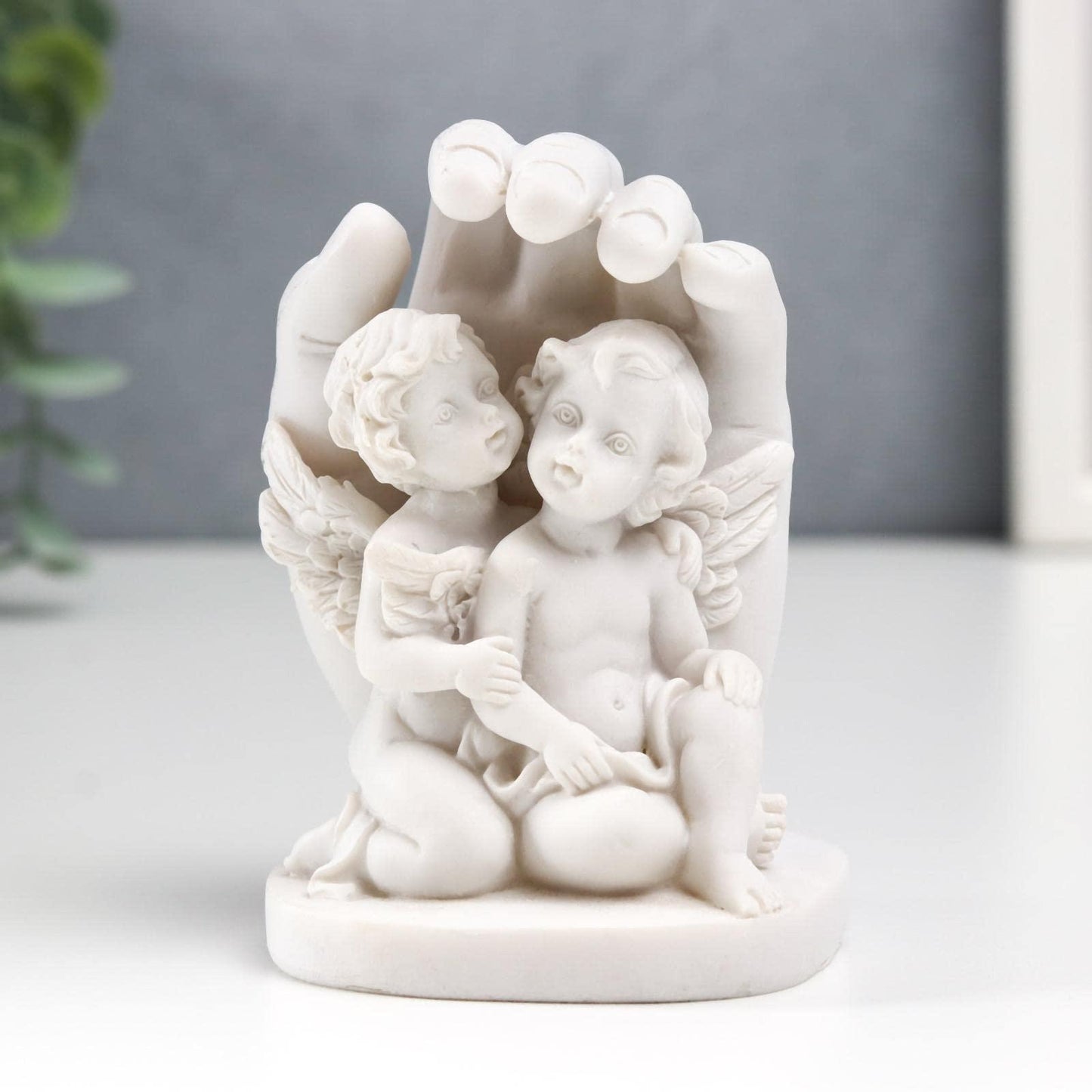 Small Angel Figurines in Palm   Twin Angel Statue   Angels Baby   Angels