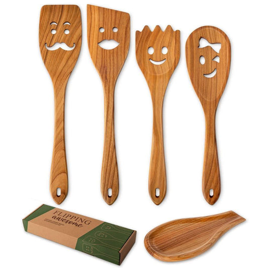 Spatula Set Cherry Wood Spurtle Supplies Cast Scraper Wooden Spoons For Cooking